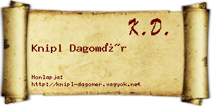 Knipl Dagomér névjegykártya